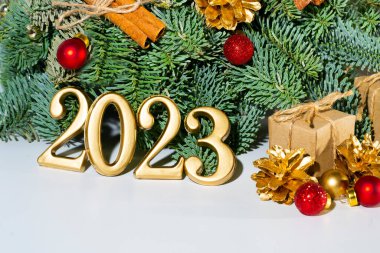 Yeni yıl 2023 Noel kartı