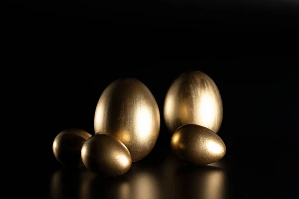 Mutlu Paskalyalar Altın Yumurtalar — Stok fotoğraf