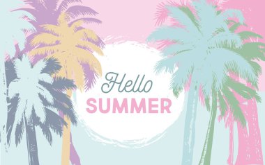 Yaz Satışı, avuç içi çizimleri, vektör.