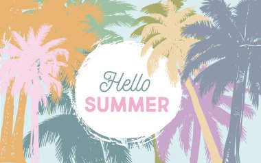 Yaz Satışı, avuç içi çizimleri, vektör.