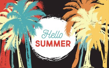 Yaz Satışı, avuç içi çizimleri, vektör.