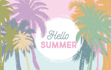 Yaz Satışı, avuç içi çizimleri, vektör.