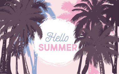 Yaz Satışı, avuç içi çizimleri, vektör.