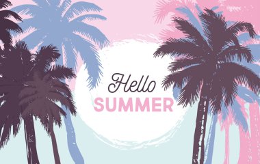 Yaz Satışı, avuç içi çizimleri, vektör.