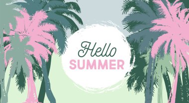 Yaz Satışı, avuç içi çizimleri, vektör.