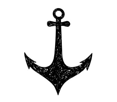 Çapa elle çizilmiş Illustration, vektör.