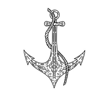 Çapa elle çizilmiş Illustration, vektör.