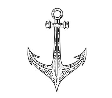 Çapa elle çizilmiş Illustration, vektör.
