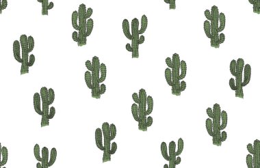 Kaktüs el çizimi illüstrasyon, vektör.