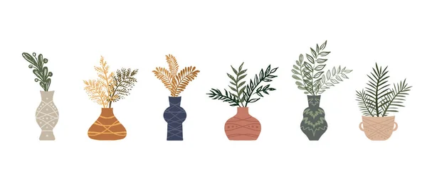 Домашний Декор Растениями Ручная Иллюстрация — стоковый вектор