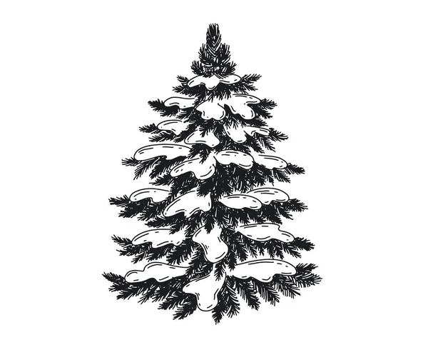 Kerst Speelgoed Bontboom Met Hand Getekend Illustratie Vector — Stockvector