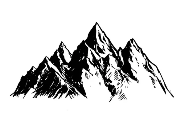 Montagnes Rocheuses Dessin Main Illustration Vectorielle — Image vectorielle