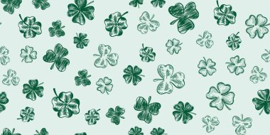 Aziz Patrick Günü seti. El çizimi çizimleri