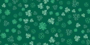 Aziz Patrick Günü seti. El çizimi çizimleri