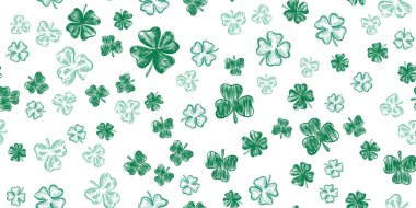 Aziz Patrick Günü seti. El çizimi çizimleri