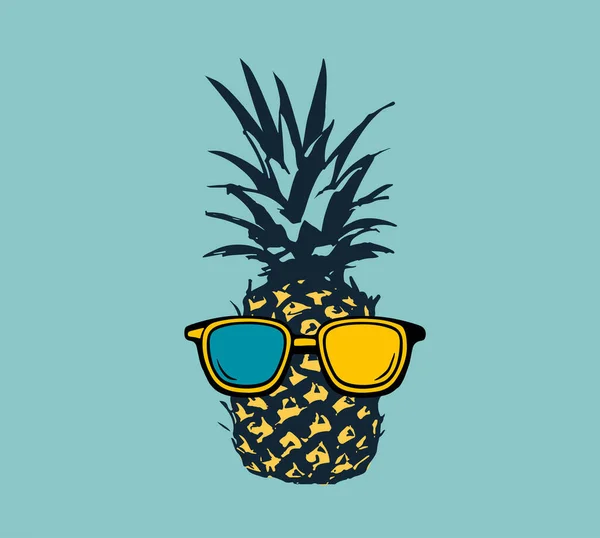 Ananas Handgetekende Illustraties Vector — Stockvector
