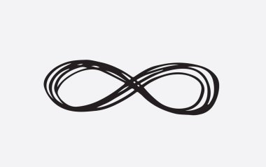 Sonsuzluk işareti el çizimi illüstrasyon