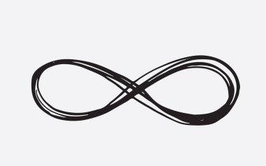 Sonsuzluk işareti el çizimi illüstrasyon