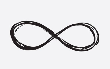 Sonsuzluk işareti el çizimi illüstrasyon