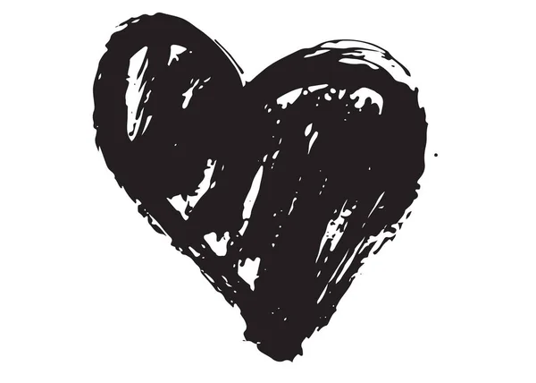 Grunge Serce Walentynki Strony Rysowane Ilustracja — Wektor stockowy