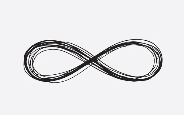Infinity Sign Hand Drawn Illustration — Stock Vector