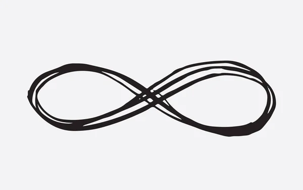 Infinity Sign Hand Drawn Illustration — Stock Vector