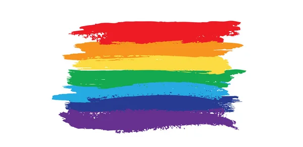 Concepto Lgbt Bandera Pride Rainbow Lgbt Lesbian Vector Dibujado Mano — Vector de stock