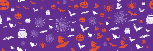 Symbole Halloween Ręcznie Rysowane Ilustracje — Wektor stockowy