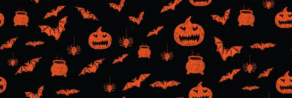 Halloween Symboler Handritade Illustrationer — Stock vektor