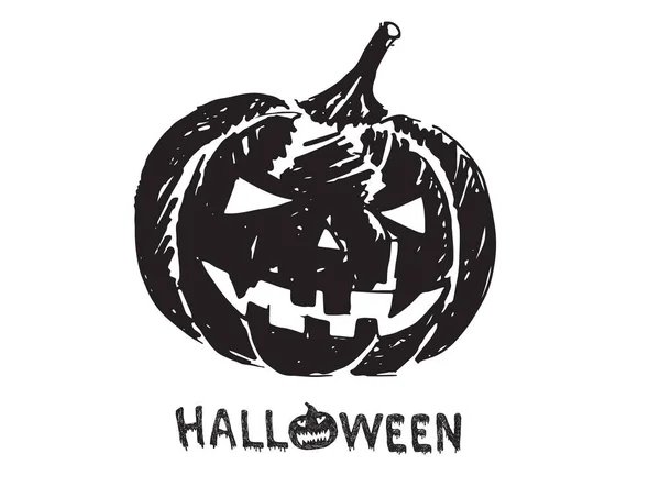 Calabaza Halloween Grunge Ilustración Vector — Archivo Imágenes Vectoriales