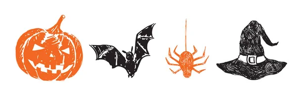 Символы Хэллоуина — стоковый вектор