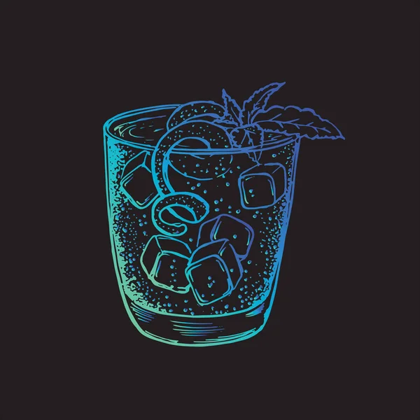 Cocktails Alcoólicos Ilustrações Desenhadas —  Vetores de Stock