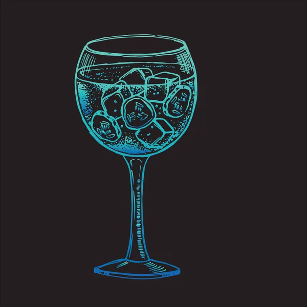 Alcoholische Cocktails Getekend Illustraties — Stockvector