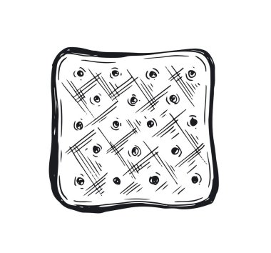 Kurabiye el çizimi illüstrasyon. Vektör.