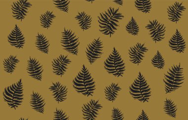 İndirim, Palm şubesi seti, el çizimi illüstrasyon.