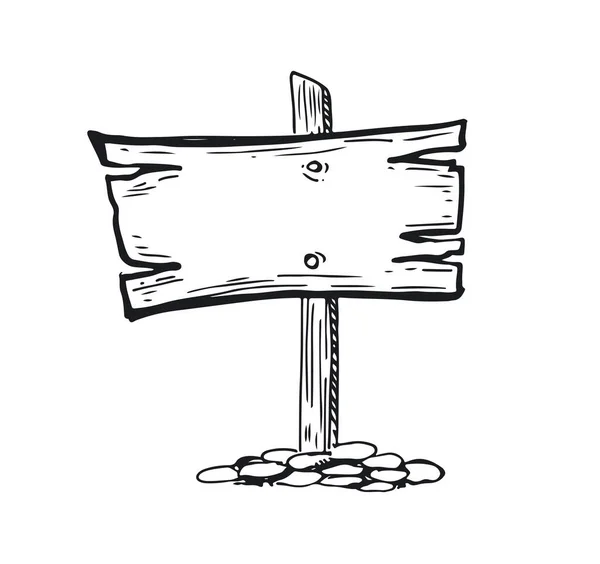 Puntatore Legno Disegnato Mano Illustrazione — Vettoriale Stock
