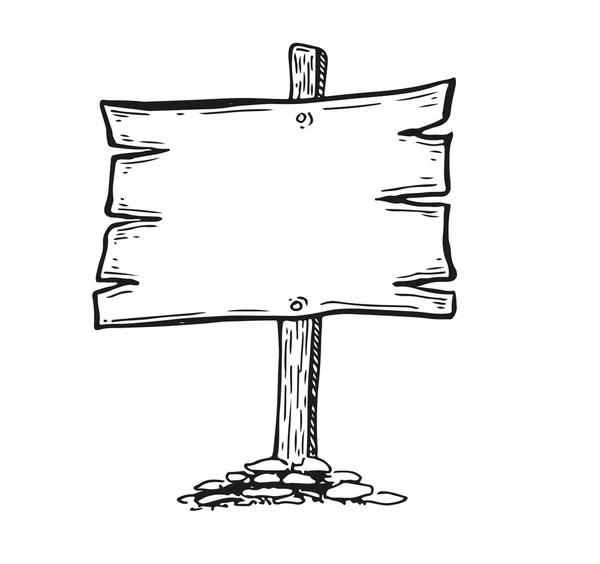 Wooden Pointer Hand Drawn Illustration — Stock Vector