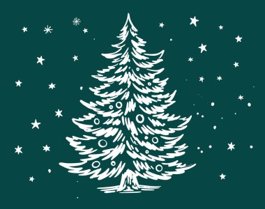 Yılbaşı ağacı çizimi