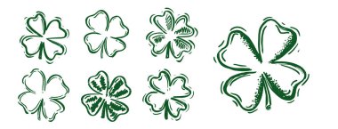 Aziz Patrick Günü, yonca seti. El çizimi çizimleri