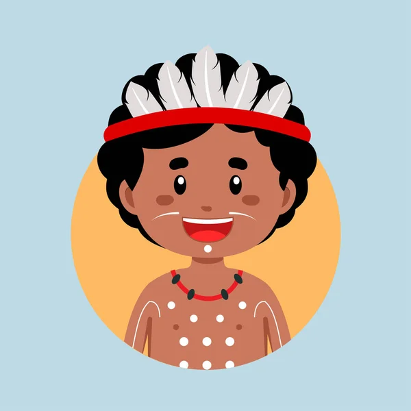 Avatar Aborigine Character — Vettoriale Stock