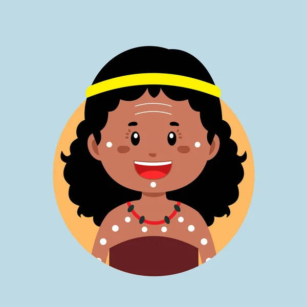 Avatar Aborigine Character — Stockový vektor