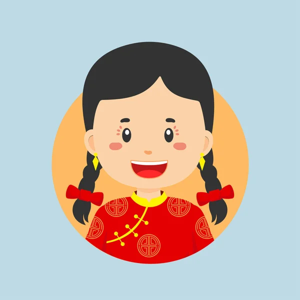 Avatar Personnage Chinois — Image vectorielle