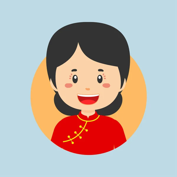 Аватар Китайского Характера — стоковый вектор