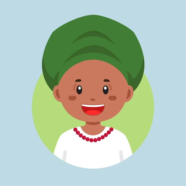 Avatar Nigeria Character — Stock Vector
