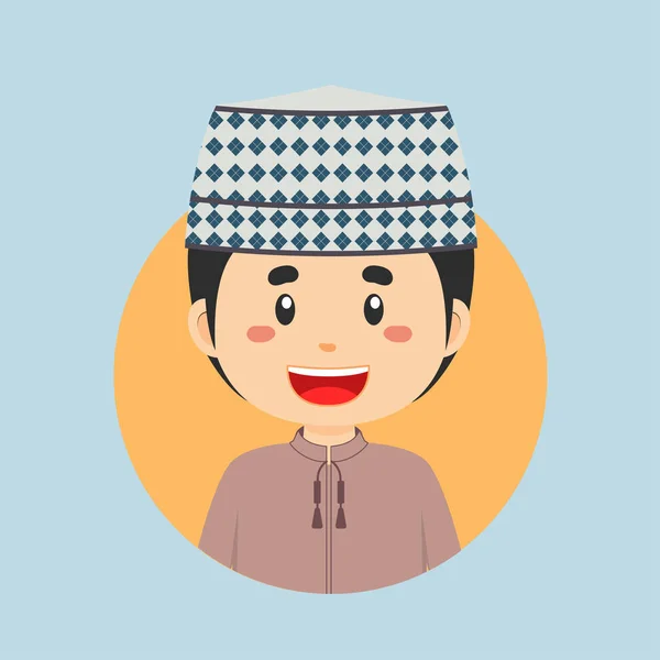 Аватар Оманского Характера — стоковый вектор