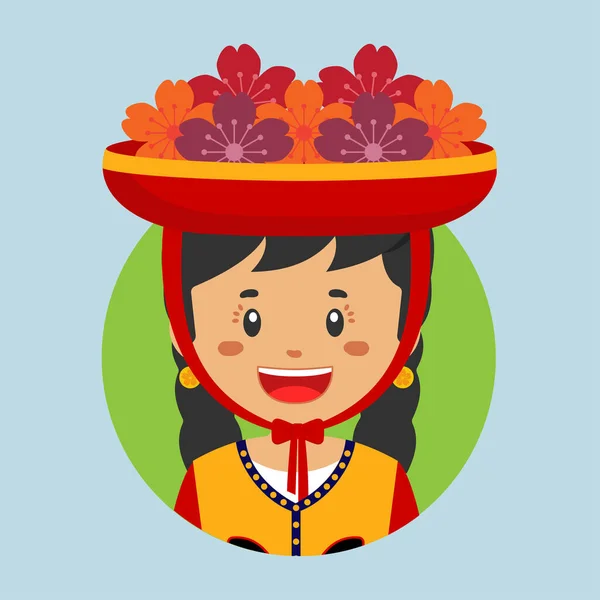 stock vector Avatar of a Peru Character