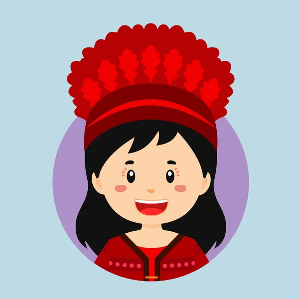 Аватар Тайваньского Персонажа — стоковый вектор