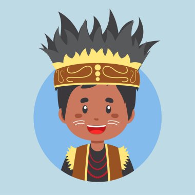 Bir Papua Endonezya Karakterinin Avatar 'ı