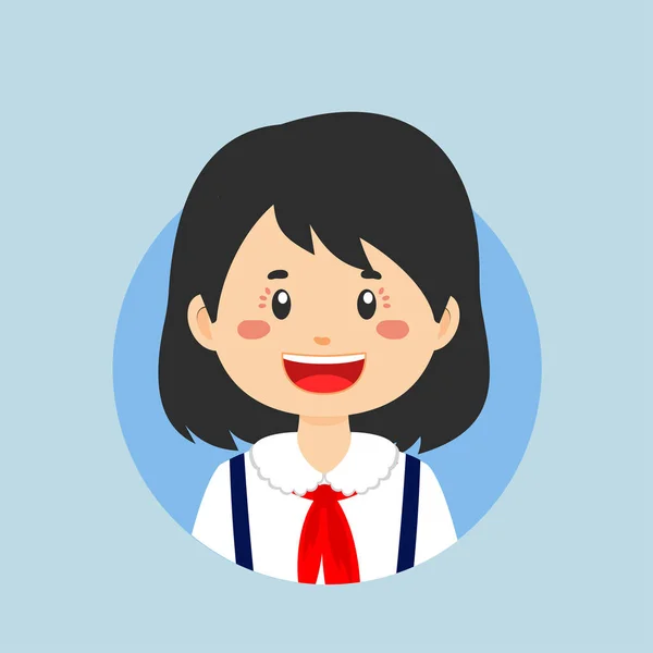Avatar Pohjois Korean School Character — vektorikuva