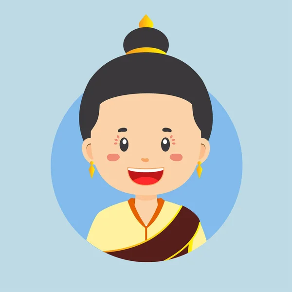 Avatar Laoského Znaku — Stockový vektor